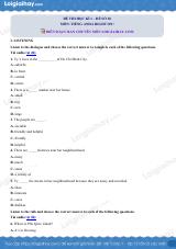 Đề thi học kì 1 Tiếng Anh 6 Right on! - Đề số 10